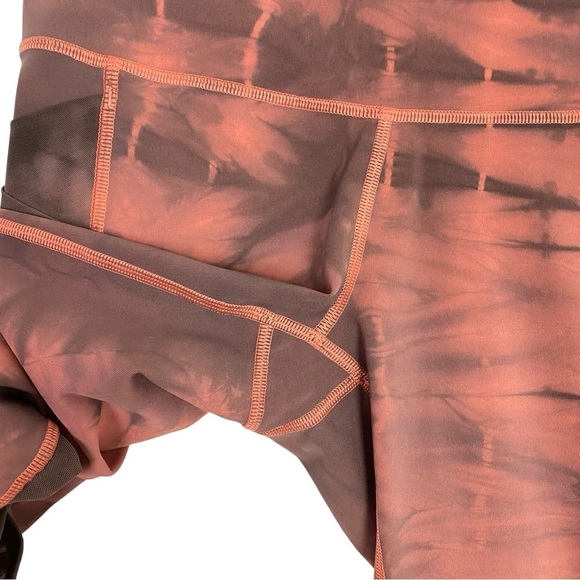 Lululemon Rise And Flow Pant Leggings Tights Womens Small Custom Tie Dye Orange - Picture 9 of 15
